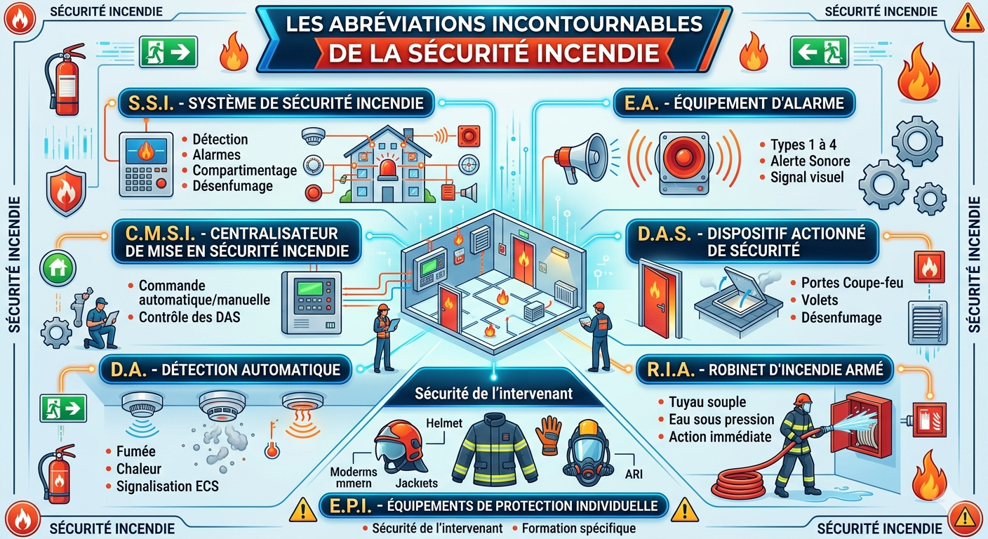 Schéma technique d'un Système de Sécurité Incendie en ERP